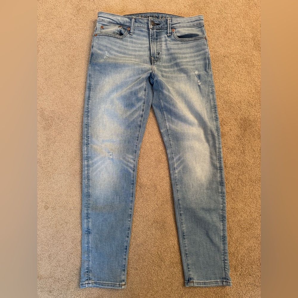 American Eagle AirFlex+ Temp Tech Slim Jeans Men’s 30x30 Light Wash